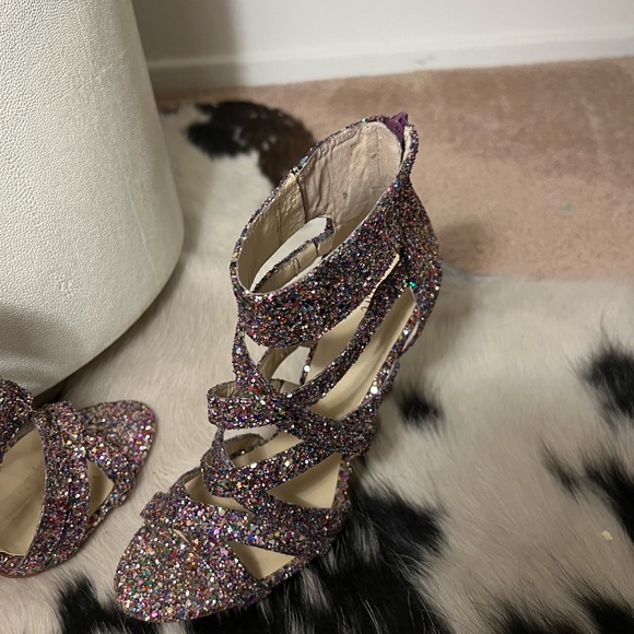 INC Multi Glitter Strappy High Heels - Picture 4 of 16